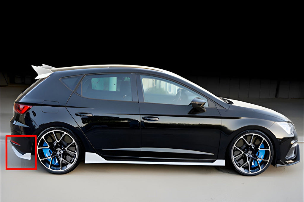 Rear Diffuser DPT V-2 (2013-2016, Gloss Black) for Seat Leon 2013-2020 - image 1