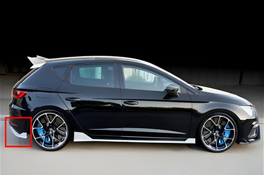 Rear Diffuser DPT V-2 (2013-2016, Gloss Black) for Seat Leon 2013-2020 - image 1
