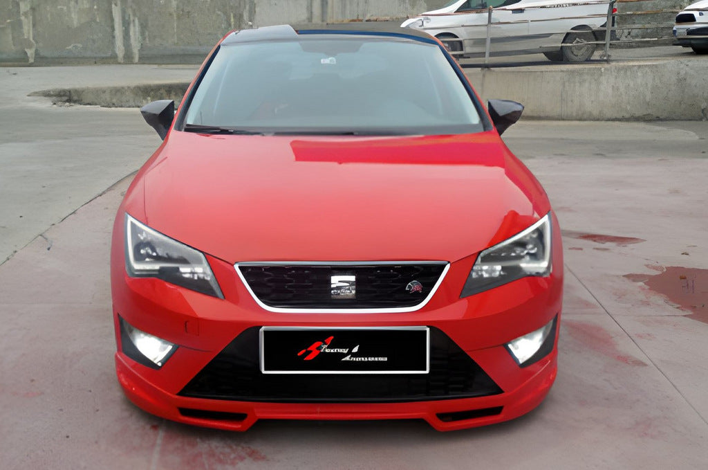 Front Lip DPT V-4 (2013-2016, Gloss Black) for Seat Leon 2013-2020 - image 1