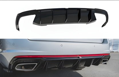 Rear Diffuser DPT V-2 (SD, Gloss Black) for Skoda Octavia III A7 2013-2019 - image 1