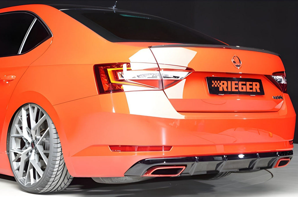 Rear Diffuser DPT V-1 (Gloss Black) for Skoda Superb 2015-2024 - image 1