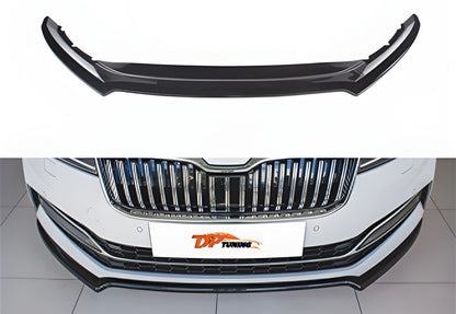 Front Lip DPT V-4 (2021-, Gloss Black) for Skoda Superb 2015-2024 - image 1
