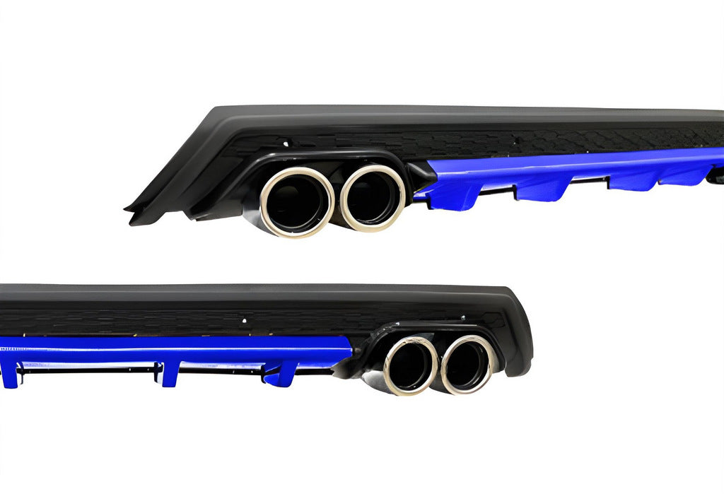 Universal Rear Diffuser DPT V-11 (ABS) (Blue + Gloss Black) - image 1