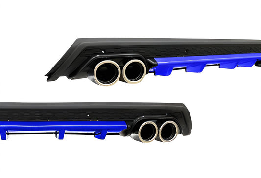 Universal Rear Diffuser DPT V-11 (ABS) (Blue + Gloss Black) - image 1