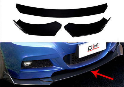 Universal Front Lip Spoiler DPT V-4 (ABS, Gloss Black) - image 1
