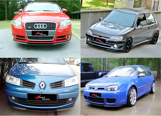 Universal Front Lip Spoiler DPT V-6 (ABS, Gloss Black) - image 1