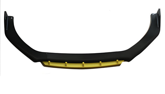 Universal Front Lip Spoiler DPT Yellow V-2 (ABS, Gloss Black) - image 1