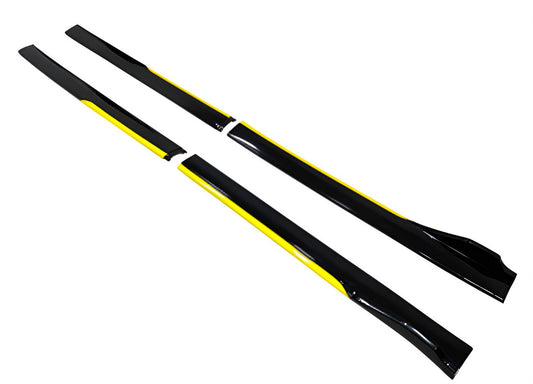Universal overlays on side sills Niken Yellow (ABS) (4pcs) - image 1
