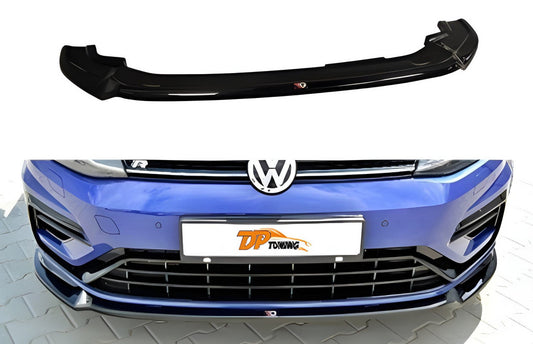 DPT V-3 front lip (2017-2019, gloss black) for Volkswagen Golf 7/E-Golf - image 1