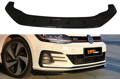 Front Lip DPT V-1 (for GTI, 2017-2019, Gloss Black) for Volkswagen Golf 7/E-Golf 2012-2020 - image 1