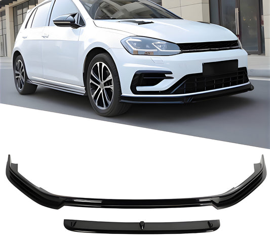 Front Lip DPT V-5 (for R / R-Line HB, 2017-2019, Gloss Black) for Volkswagen Golf 7/E-Golf 2012-2020 - image 1