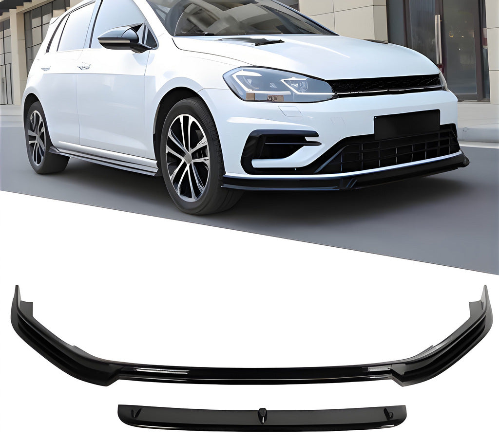 Front Lip DPT V-5 (for R / R-Line HB, 2017-2019, Gloss Black) for Volkswagen Golf 7/E-Golf 2012-2020 - image 1