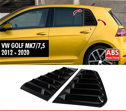 Rear Window Covers DPT V-1 (Gloss Black, 2pcs) for Volkswagen Golf 7/E-Golf 2012-2020 - image 1