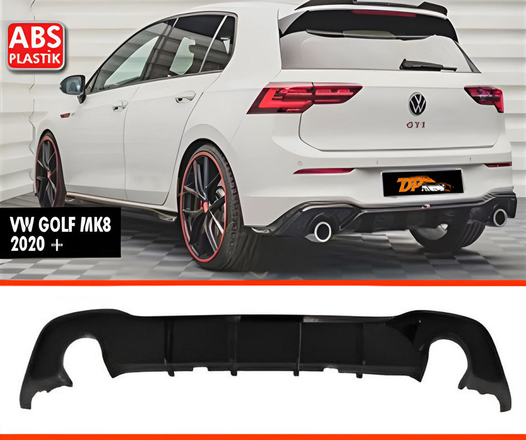 Rear Diffuser DPT V-1 (Gloss Black) for Volkswagen Golf 8 2019- - image 1
