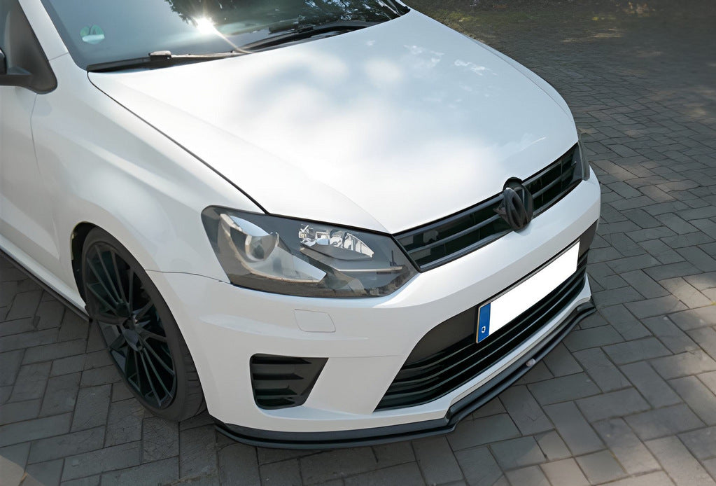 Front Lip DPT V-1 (Gloss Black) for Volkswagen Polo 2010-2017 - image 1