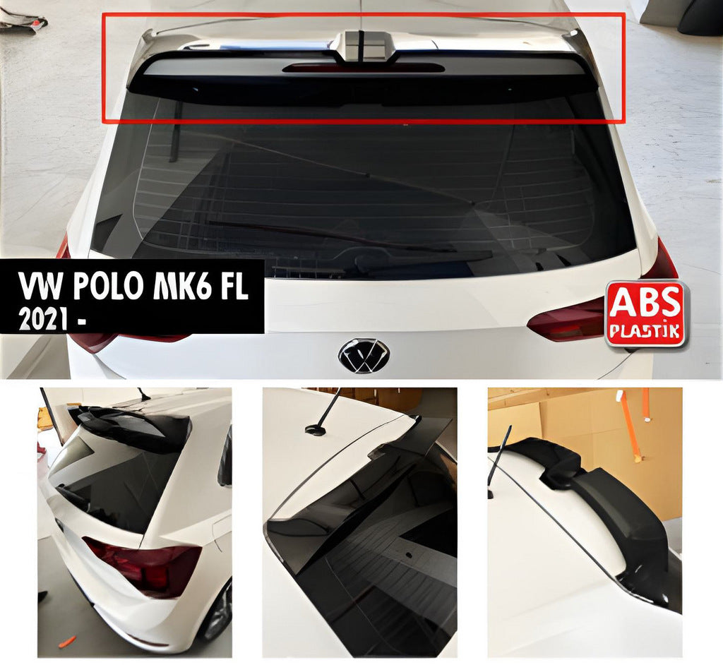DPT V-1 Spoiler (2021+, HB, Gloss Black) for Volkswagen Polo 2017- - image 1
