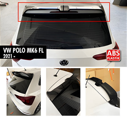DPT V-1 Spoiler (2021+, HB, Gloss Black) for Volkswagen Polo 2017- - image 1