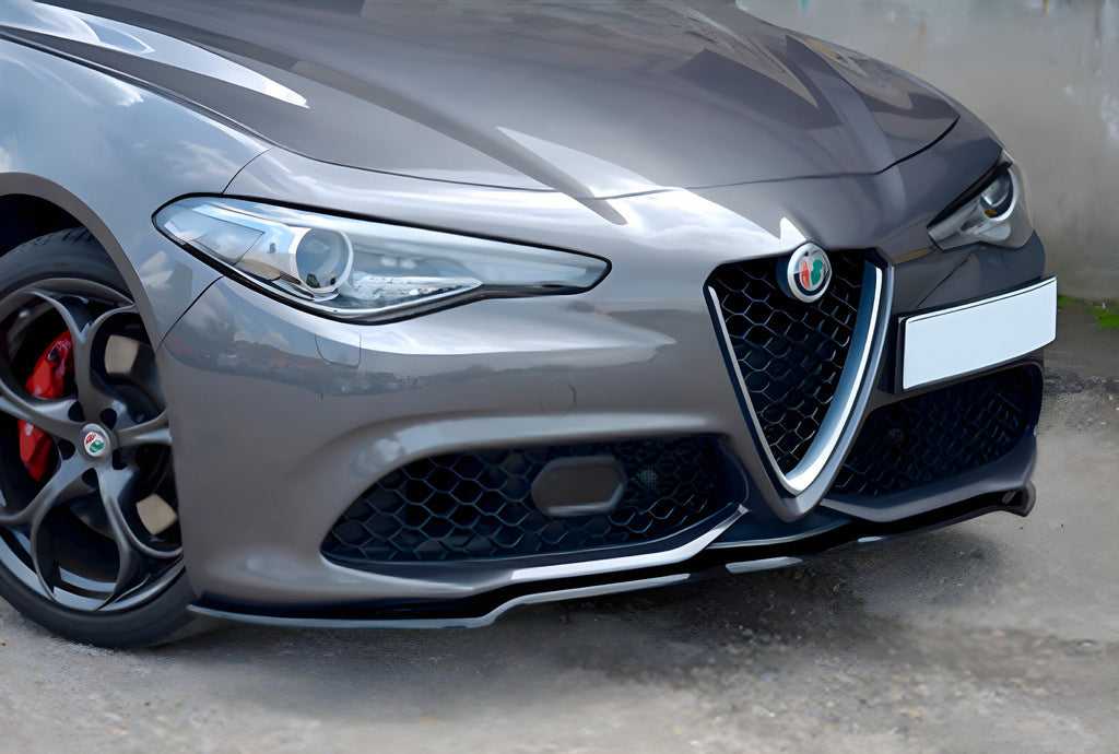 Front Lip Spoiler DPT (2016-2019, Gloss Black) for Alfa Romeo Giulia 2016-2022 - image 1