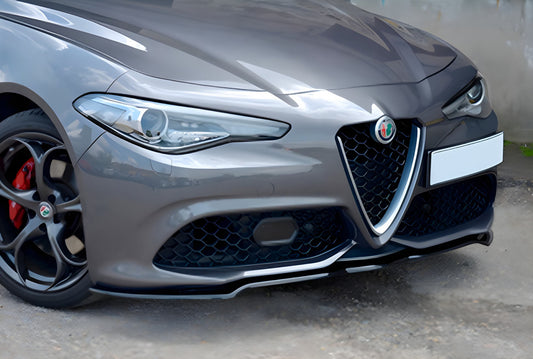 Front Lip Spoiler DPT (2016-2019, Gloss Black) for Alfa Romeo Giulia 2016-2022 - image 1
