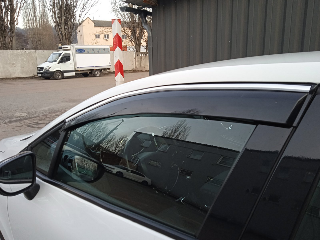 Window Deflectors with Chrome Trim (4 pcs, Sunplex Chrome) for Renault Clio V 2019- - image 5