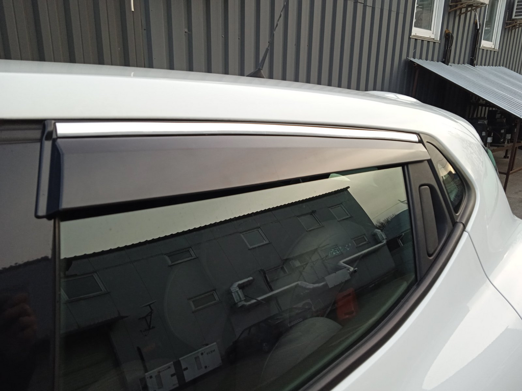 Window Deflectors with Chrome Trim (4 pcs, Sunplex Chrome) for Renault Clio V 2019- - image 6
