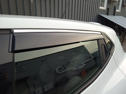 Window Deflectors with Chrome Trim (4 pcs, Sunplex Chrome) for Renault Clio V 2019- - image 6