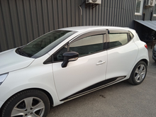 Window Deflectors with Chrome Trim (4 pcs, Sunplex Chrome) for Renault Clio V 2019- - image 1