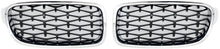 Diamond Black Kidney Grilles with Chrome Trim for BMW 3 Series F30/F31 2012-2019 - image 2