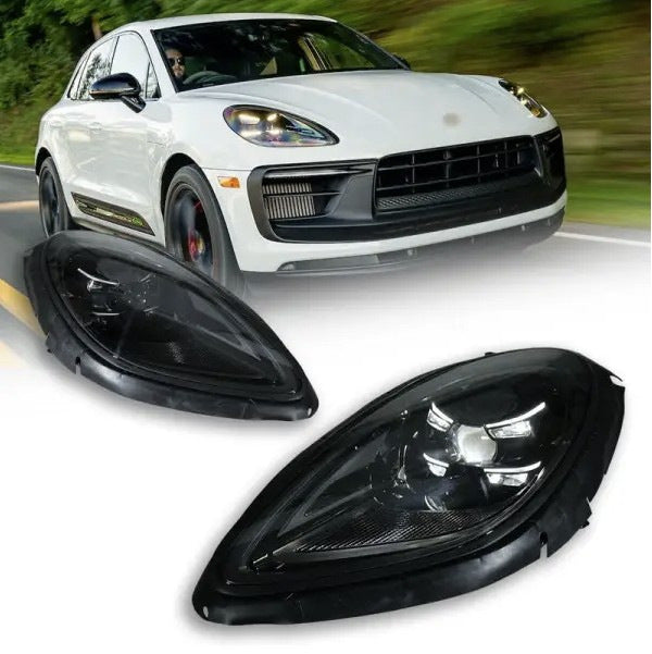 Black Headlights (for 2018-2021, 2 pcs) for Porsche Macan 2014-2024 - image 1