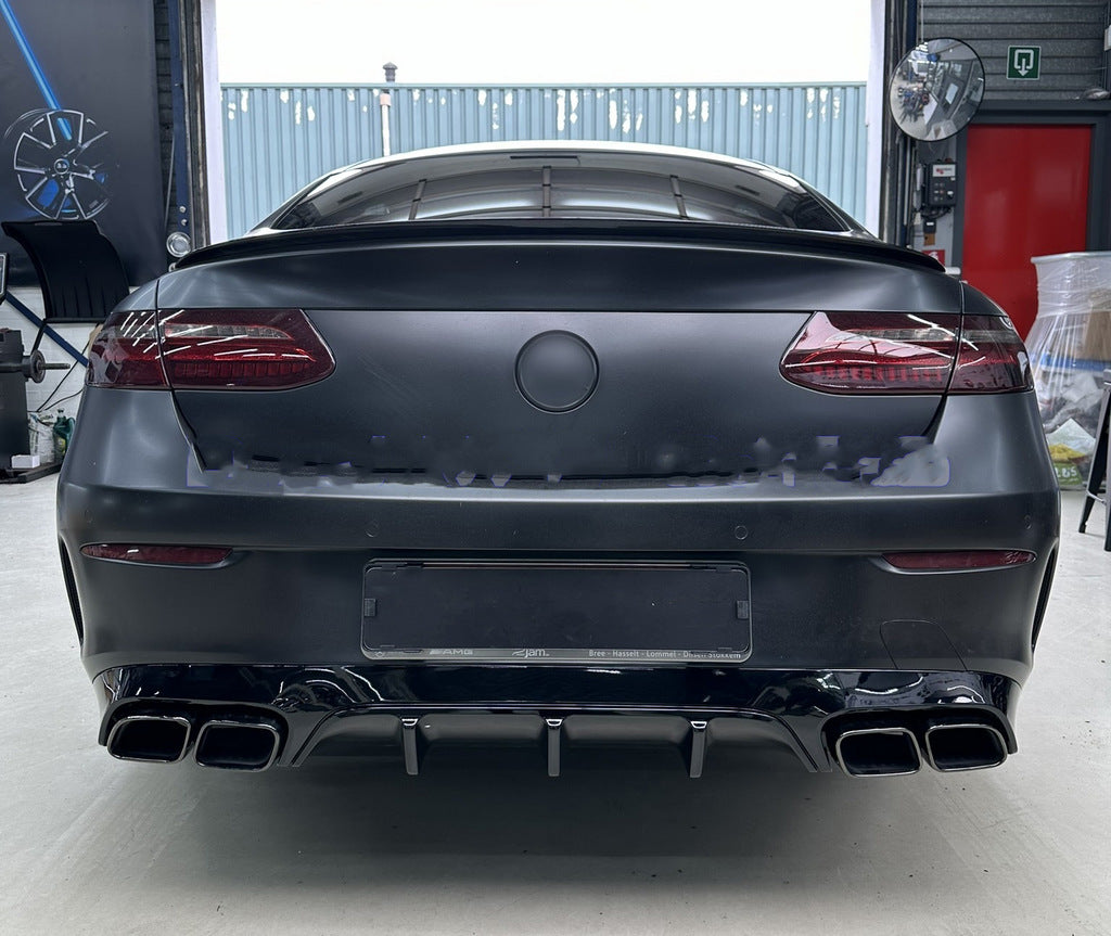 Rear Diffuser Black with Black Tips (AMG63 Design) for Mercedes E-class coupe C238 2016-2024 - image 1