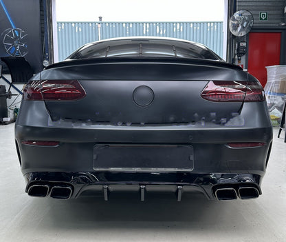 Rear Diffuser Black with Black Tips (AMG63 Design) for Mercedes E-class coupe C238 2016-2024 - image 1