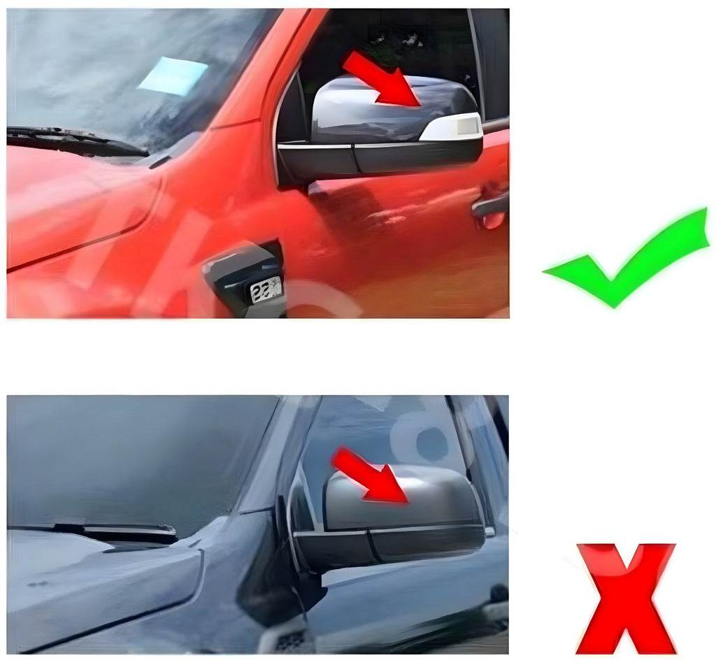 Covers for mirrors 2015+ (BMW-style, 2 pcs) for Ford Ranger 2011-2022 - Reelken Auto
