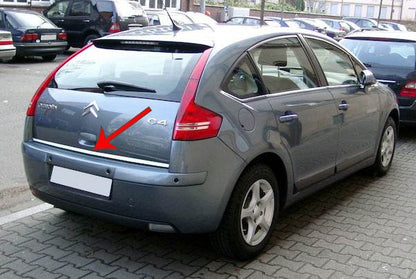 Cover the bottom edge of the boot lid (stainless steel). for Citroen C-4 2004-2010 - Reelken Auto