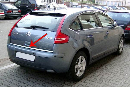 Cover the bottom edge of the boot lid (stainless steel). for Citroen C-4 2004-2010 - Reelken Auto
