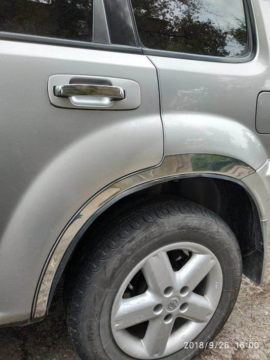 The pads on the arches (4 pieces, stainless steel) for Nissan X-trail T30 2002-2007 - Reelken Auto