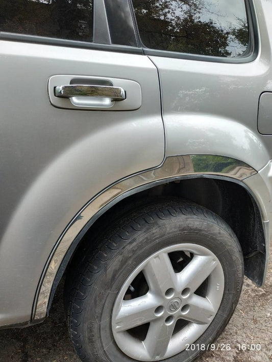 Fender flares (4 pcs, stainless steel) for Nissan X-trail T30 2002-2007 - image 2
