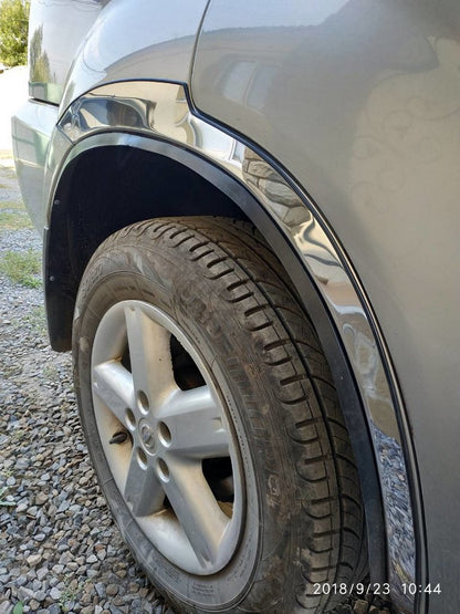 Fender flares (4 pcs, stainless steel) for Nissan X-trail T30 2002-2007 - image 4