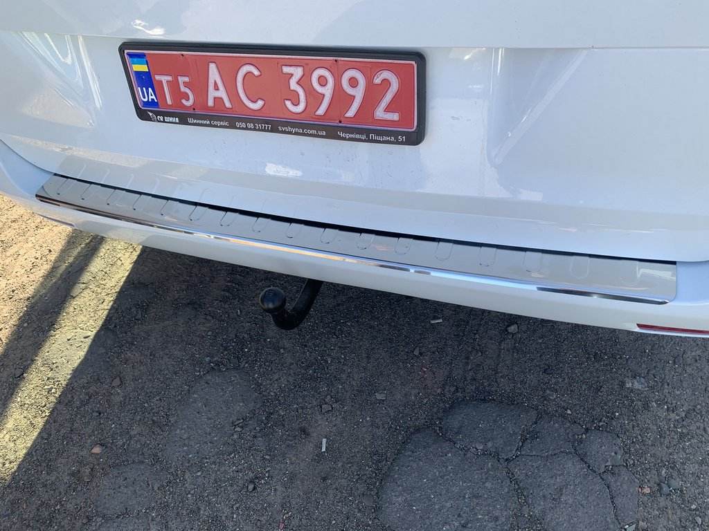 Cover on the rear bumper Carmos (stainless steel) for Mercedes Vito / V-class W447 2014↗ year - Reelken Auto