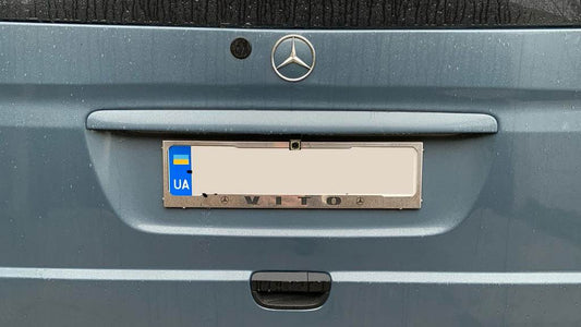 Frame for number chrome (1 pc, stainless steel) for Mercedes Vito W639 2004-2014 - Reelken Auto