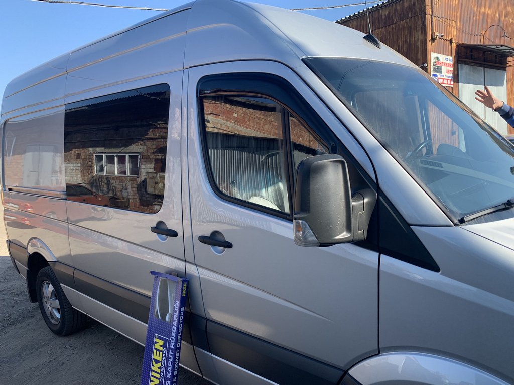 Adhesive Window Deflectors (2 pcs, Niken) for Mercedes Sprinter W906 2006-2018 - image 6