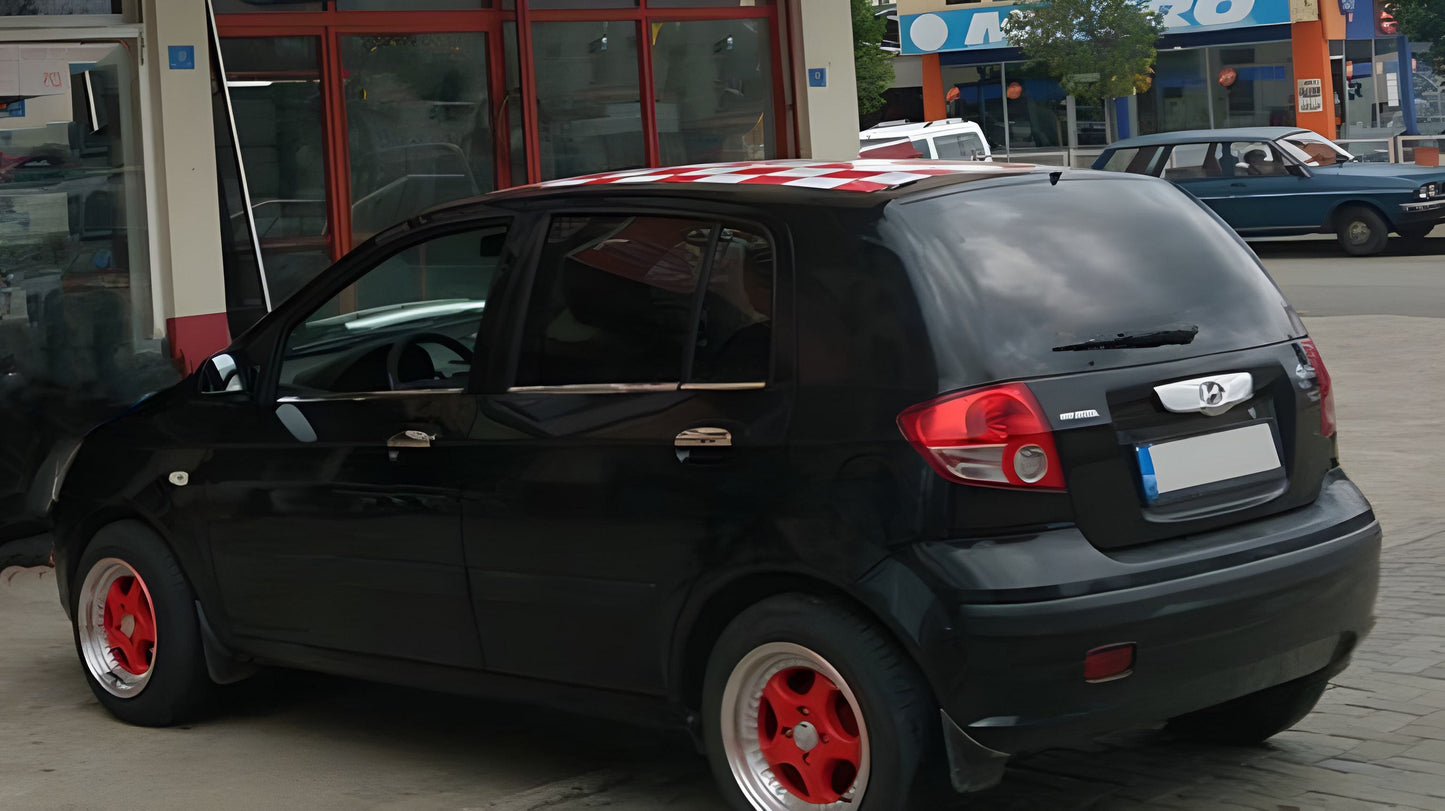 Exterior window trim stainless steel (6 pcs) for Hyundai Getz 2002- - image 4