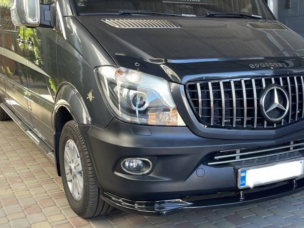 Front Lip Spoiler DPT (Gloss Black) for Mercedes Sprinter W906 2006-2018 - image 11