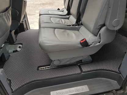 EVA V2 Floor Mats (Pickup Only, Full Set, Black) for Mercedes Vito W639 2004-2014 - image 6
