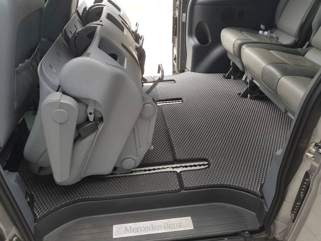 EVA V2 floor mats (Pick-up only, full interior, black) for Mercedes Viano 2004-2014 - Reelken Auto
