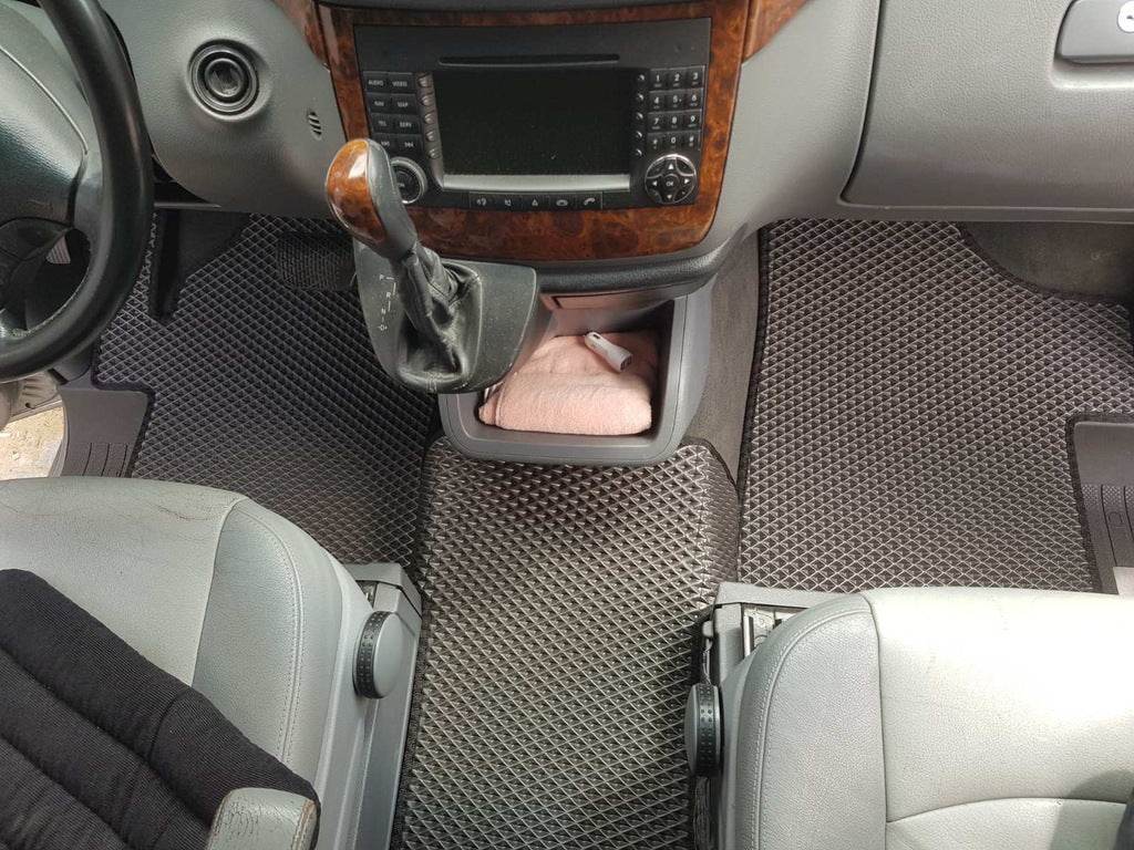 EVA V2 floor mats (Pick-up only, full interior, black) for Mercedes Viano 2004-2014 - Reelken Auto