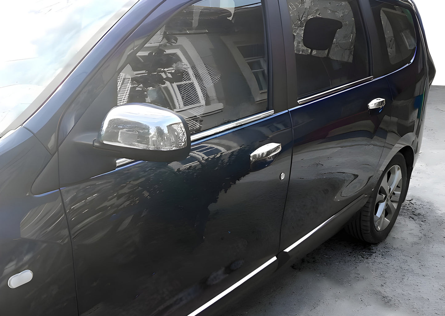 Mirror Covers (2 pcs, Stainless Steel) for Dacia Lodgy 2012-2022 - image 1
