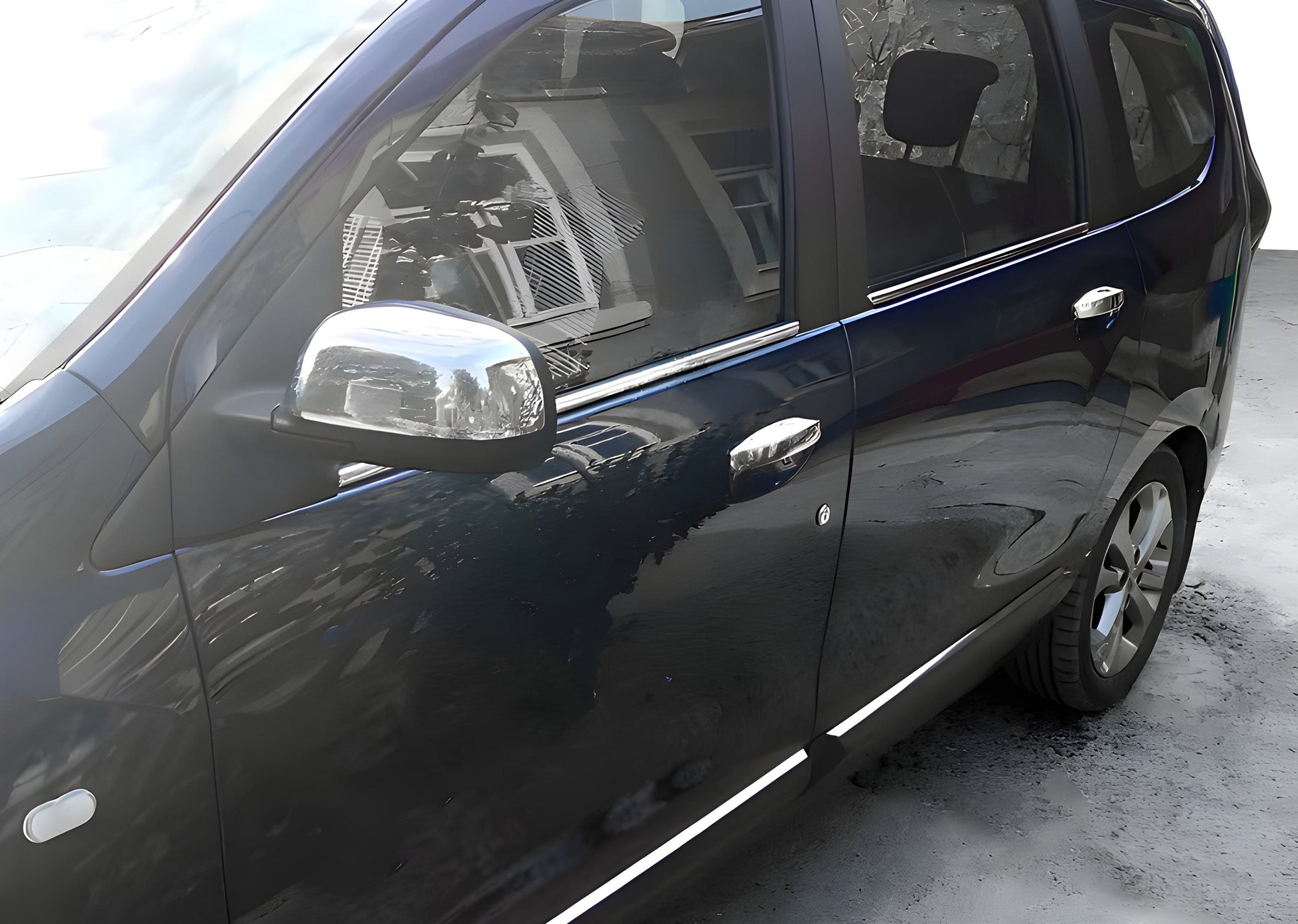 Mirror Covers (2 pcs, Stainless Steel) for Dacia Lodgy 2012-2022 - image 1