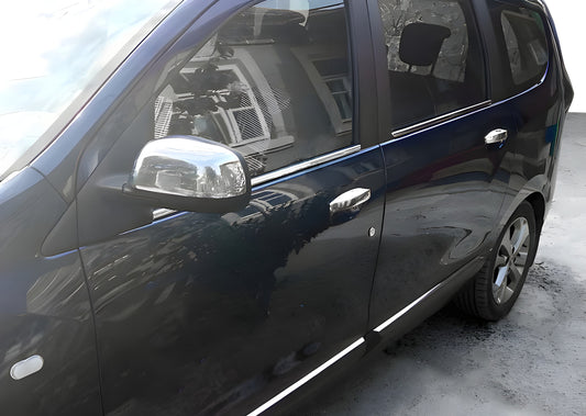 Mirror Covers (2 pcs, Stainless Steel) for Dacia Lodgy 2012-2022 - image 1