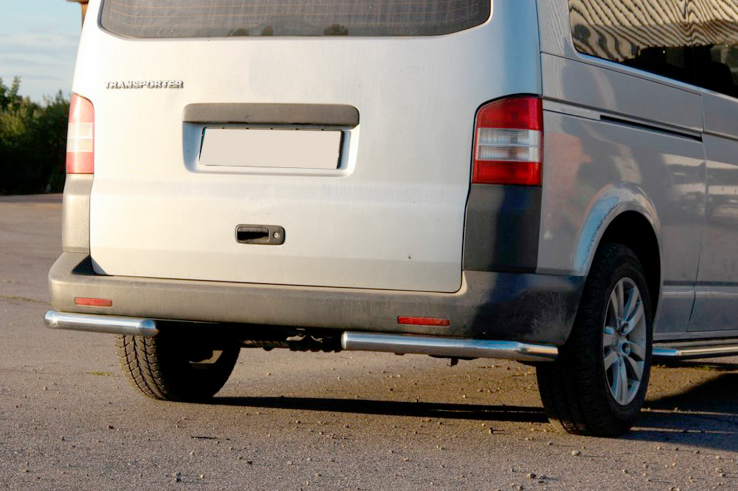 Rear Corner Bars AK003 (2 pcs, stainless steel) for Volkswagen T5 2010-2015 - image 2