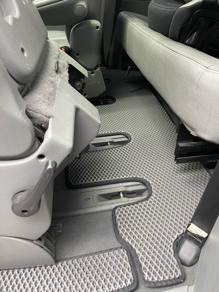 Floor mats (3 rows, EVA, black) for Chrysler Voyager 2001-2007 - Reelken Auto